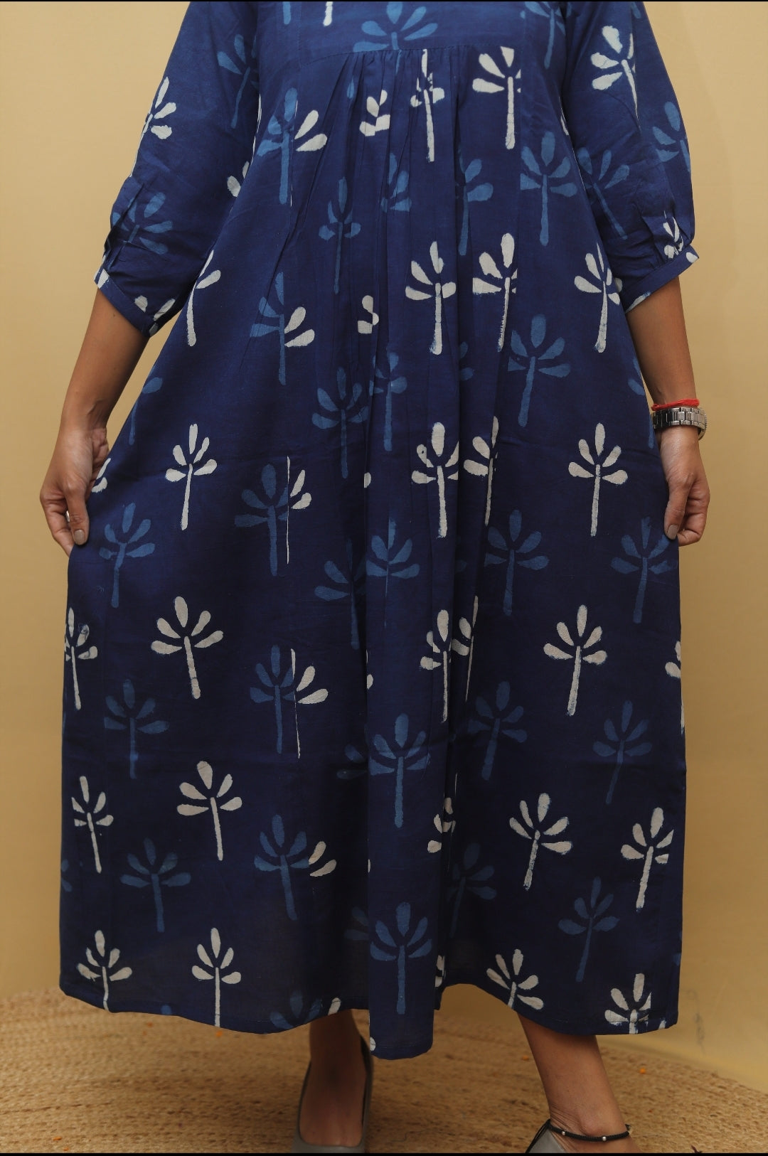 Indigo Serenity Blossom Dress