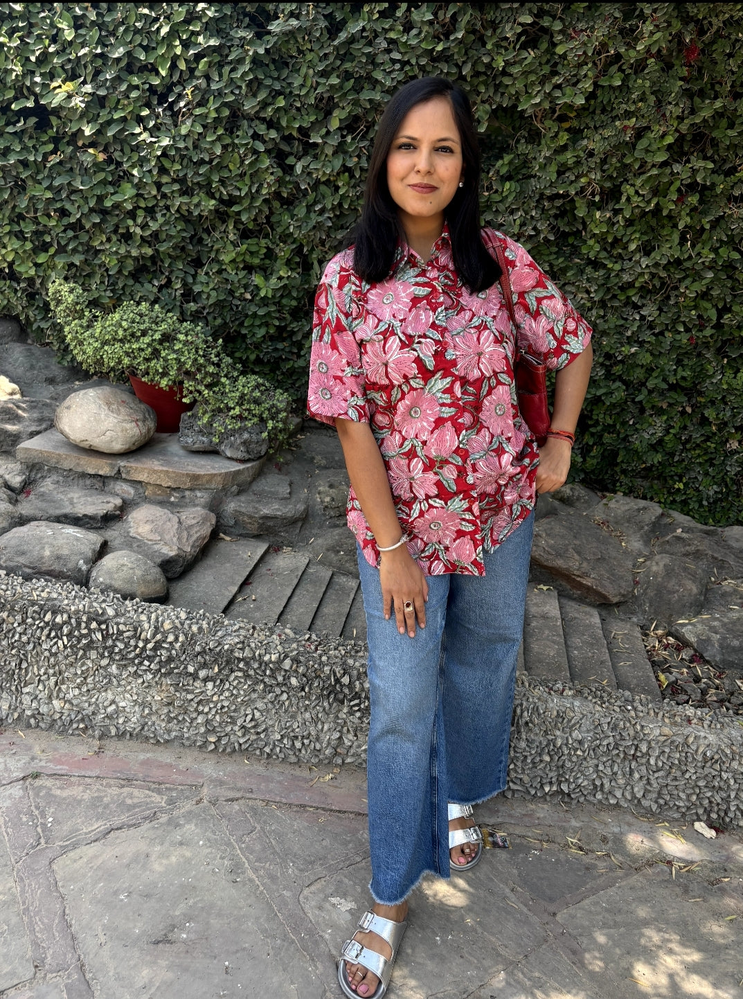 Scarlet Whisper Cotton Shirt