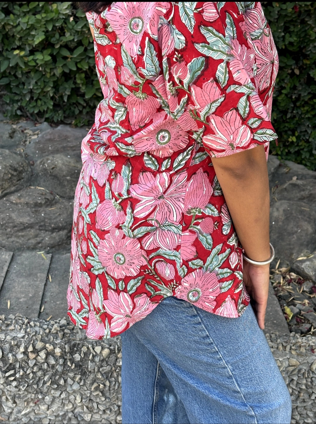 Scarlet Whisper Cotton Shirt