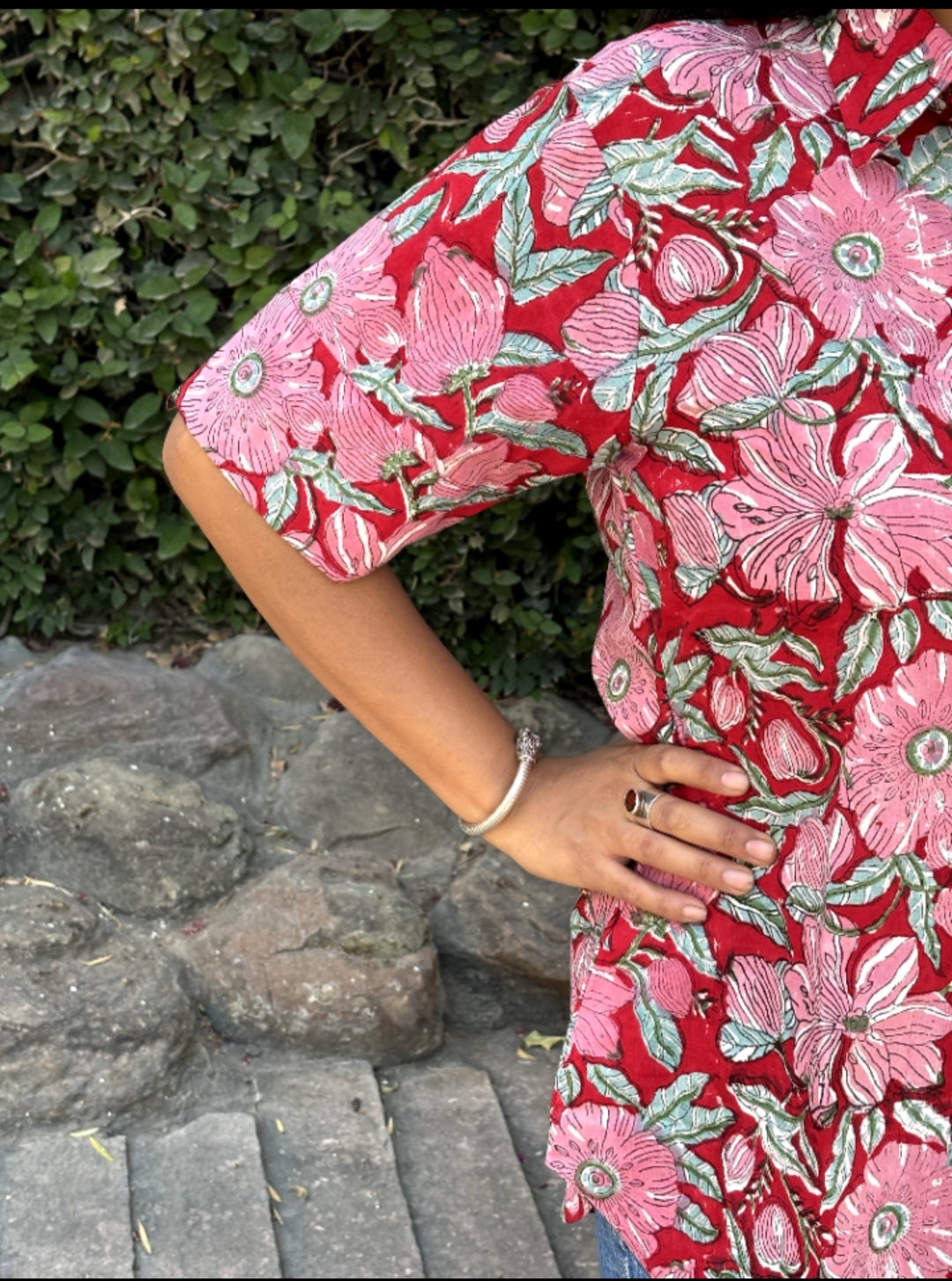 Scarlet Whisper Cotton Shirt