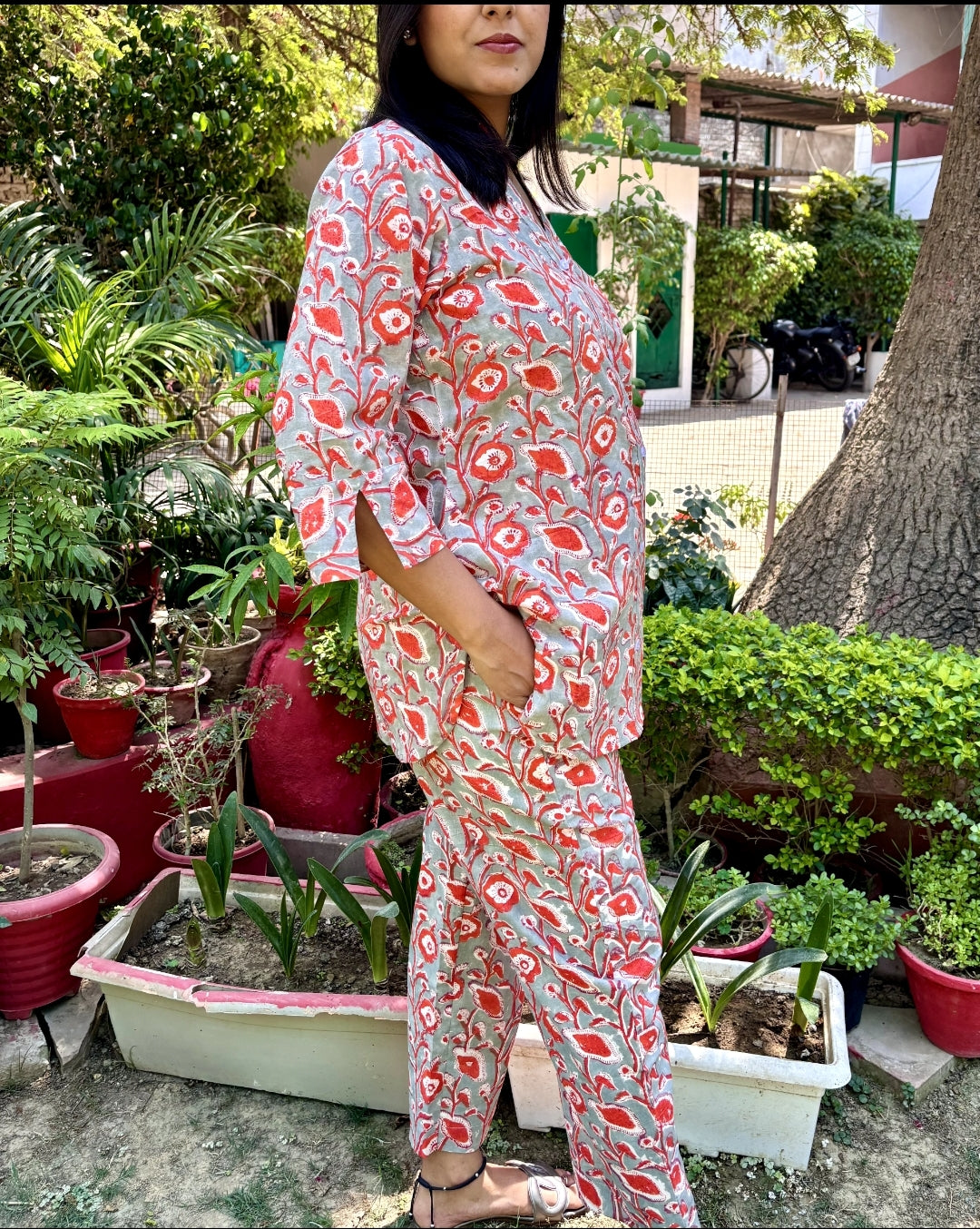Chic Bloom Cotton Co-ord Set