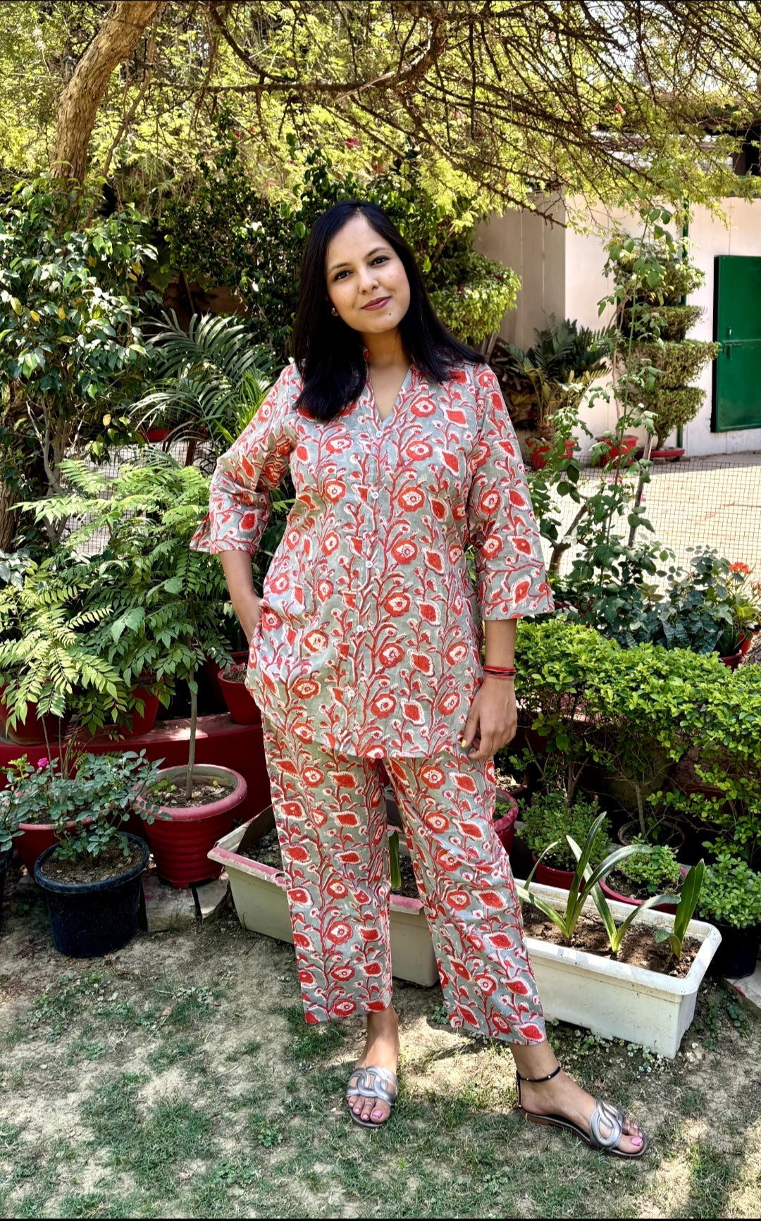 Chic Bloom Cotton Co-ord Set