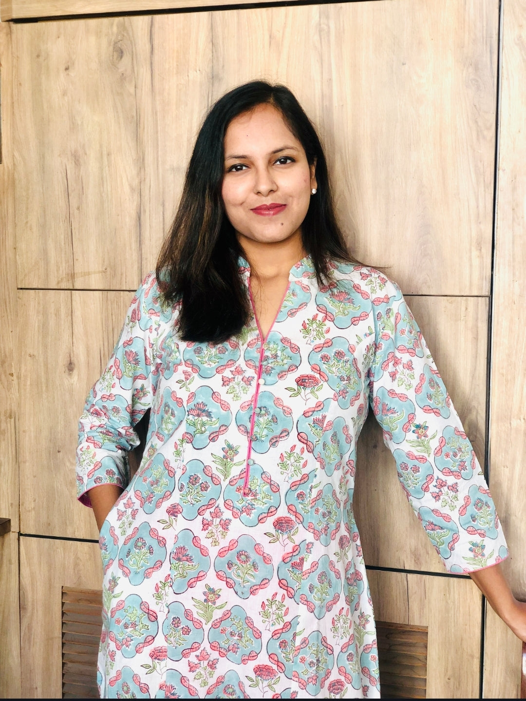 Pastel Bloom Cotton Kurta