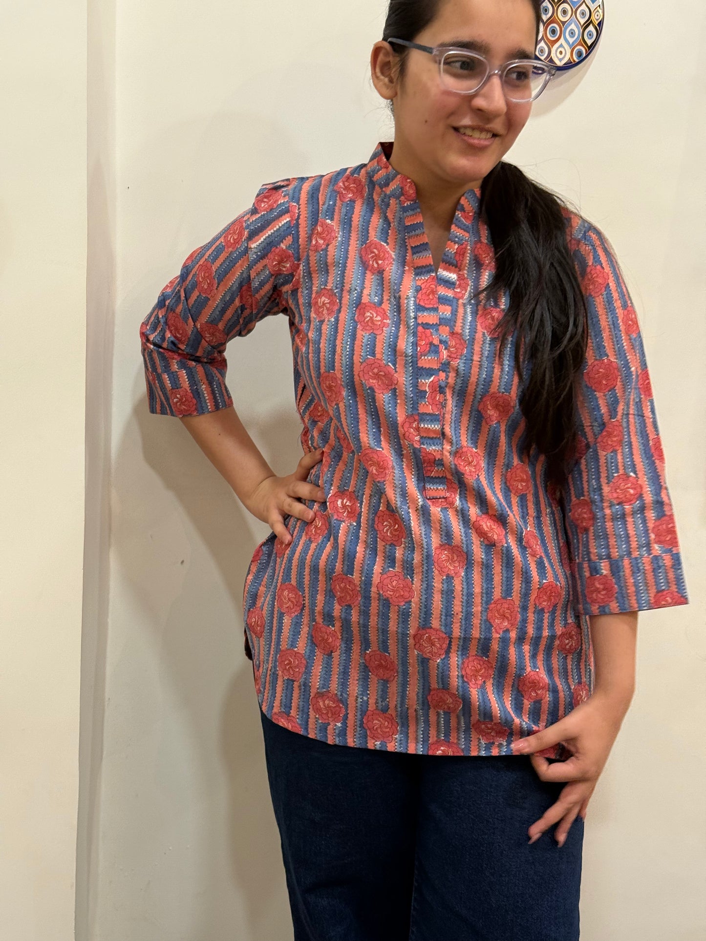 Gulaabo Stripe Short Kurti