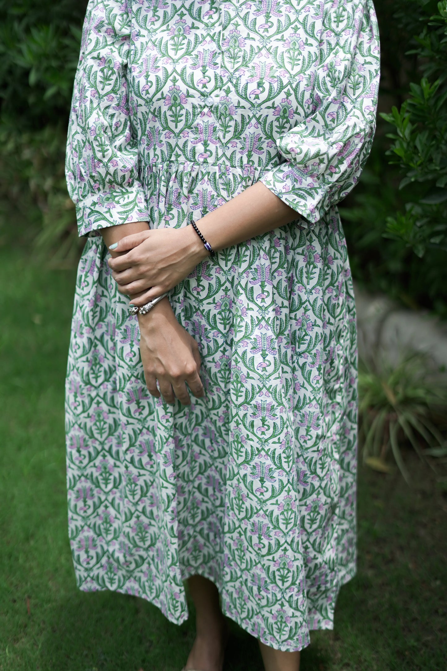 Glamorous Green Calf Length Dress