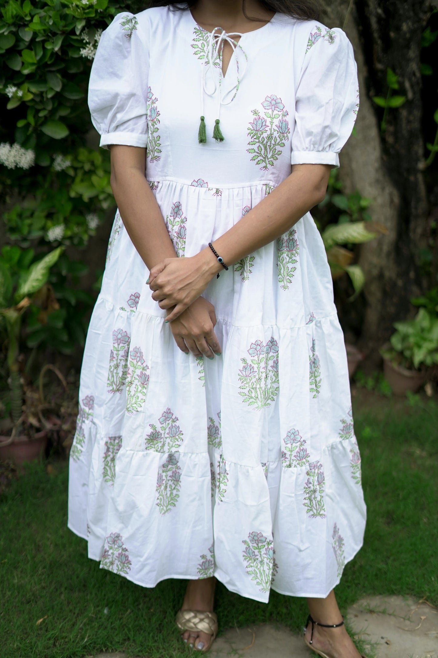 Pretty Pearl White Layered Dress