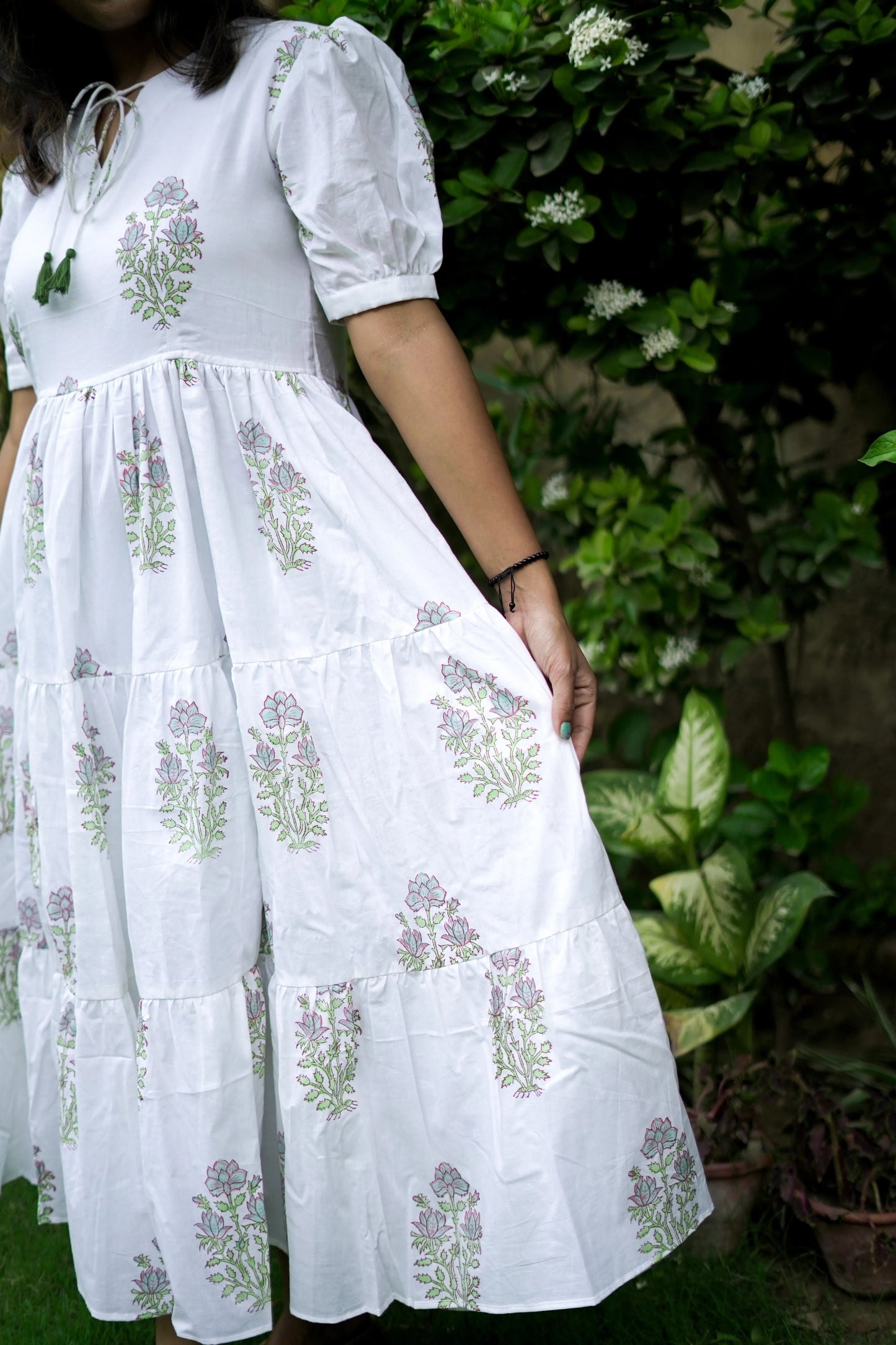 Pretty Pearl White Layered Dress