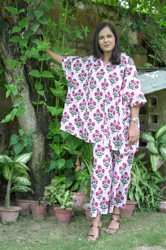 Pretty Pink Kaftan Coord Set