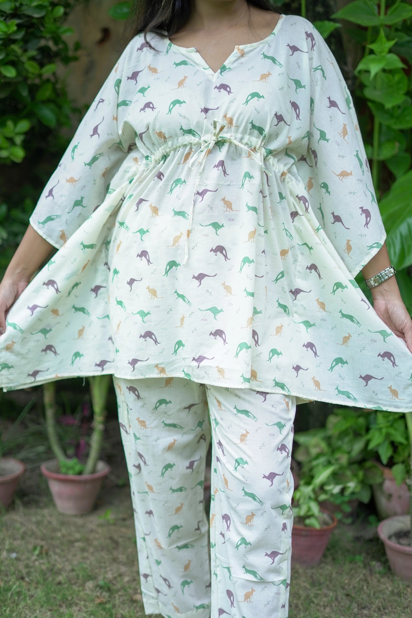 Lazy Dino Kaftan Pant Set