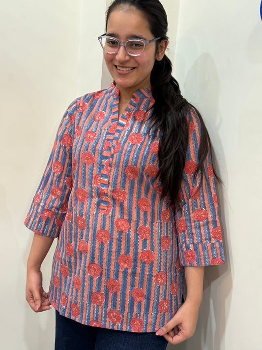 Gulaabo Stripe Short Kurti