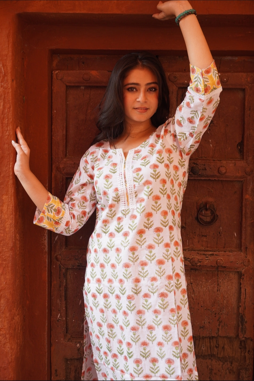 Gulbagh Hand block Cotton Kurti