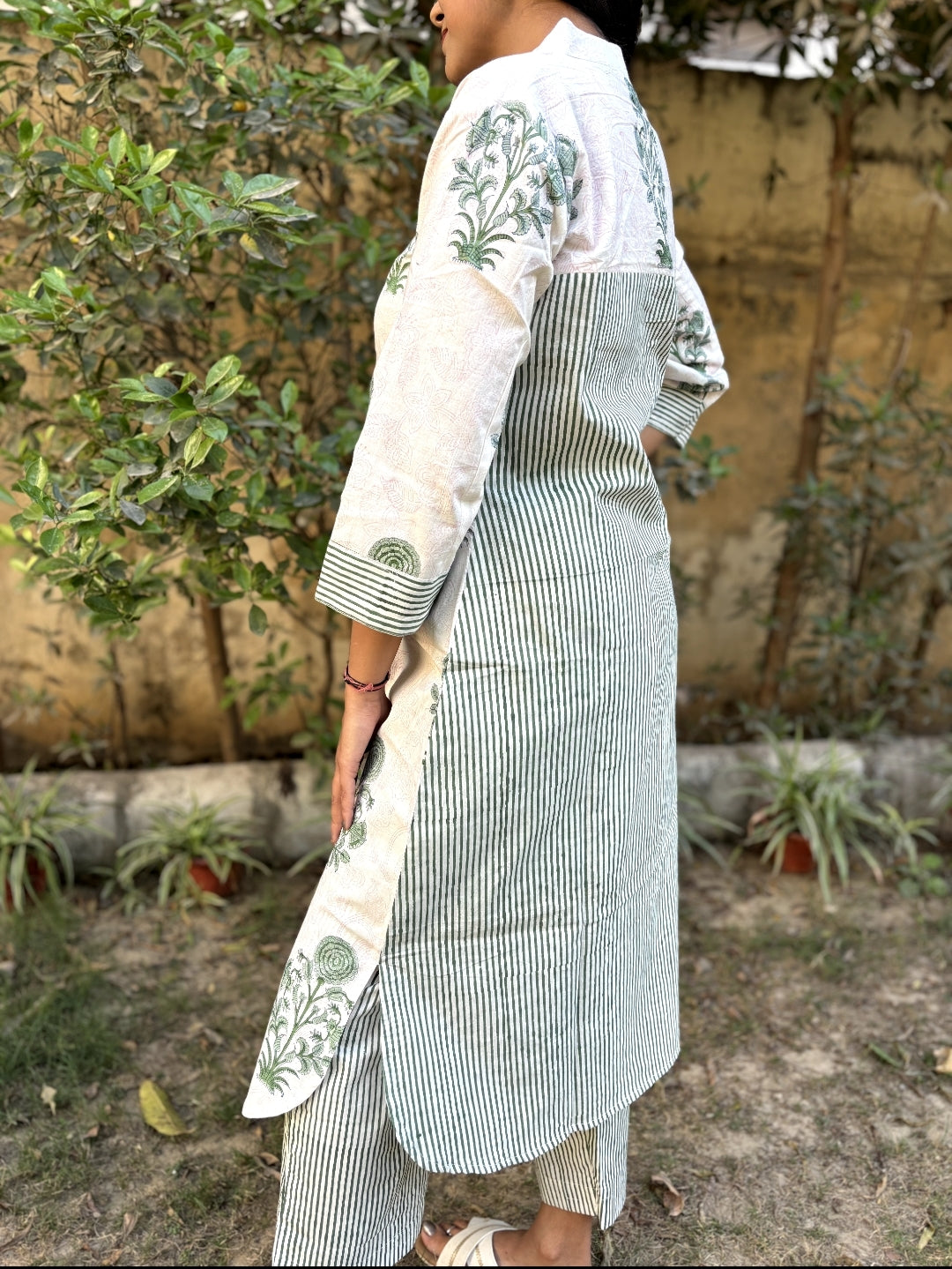 Ivory Green Garden Co-ord Set