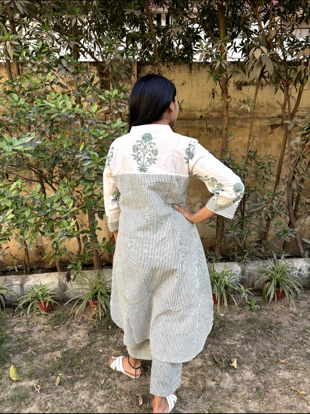 Ivory Green Garden Co-ord Set