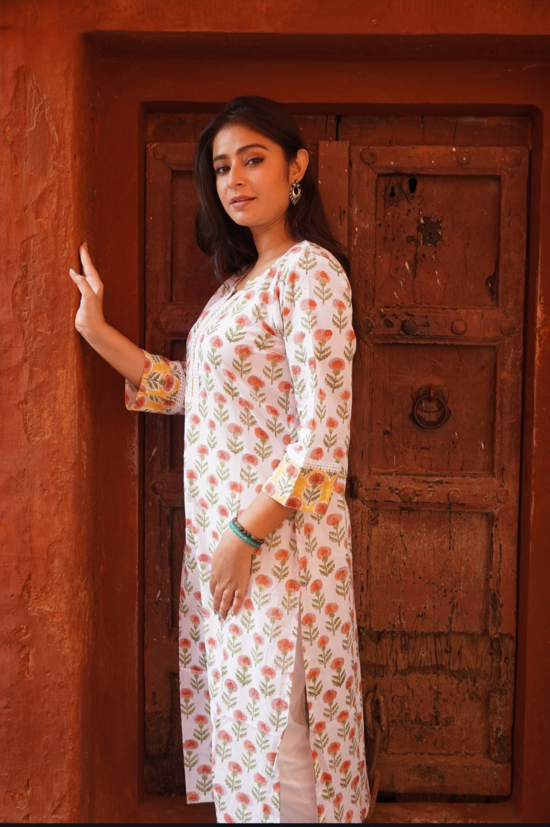 Gulbagh Hand block Cotton Kurti