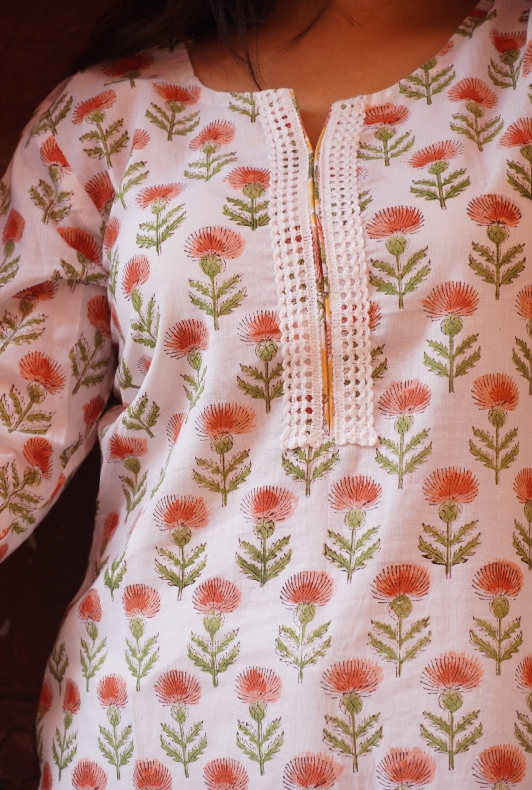 Gulbagh Hand block Cotton Kurti