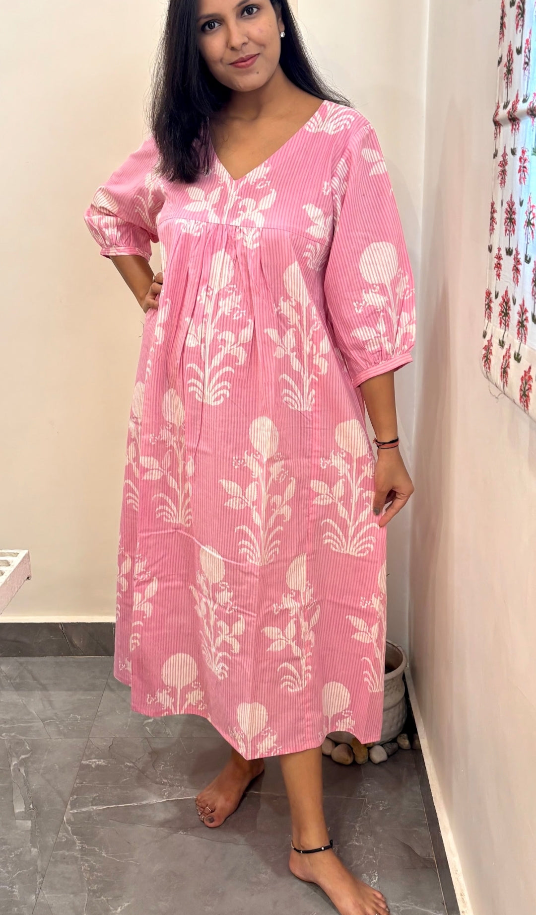 Blush Bloom Cotton Dress
