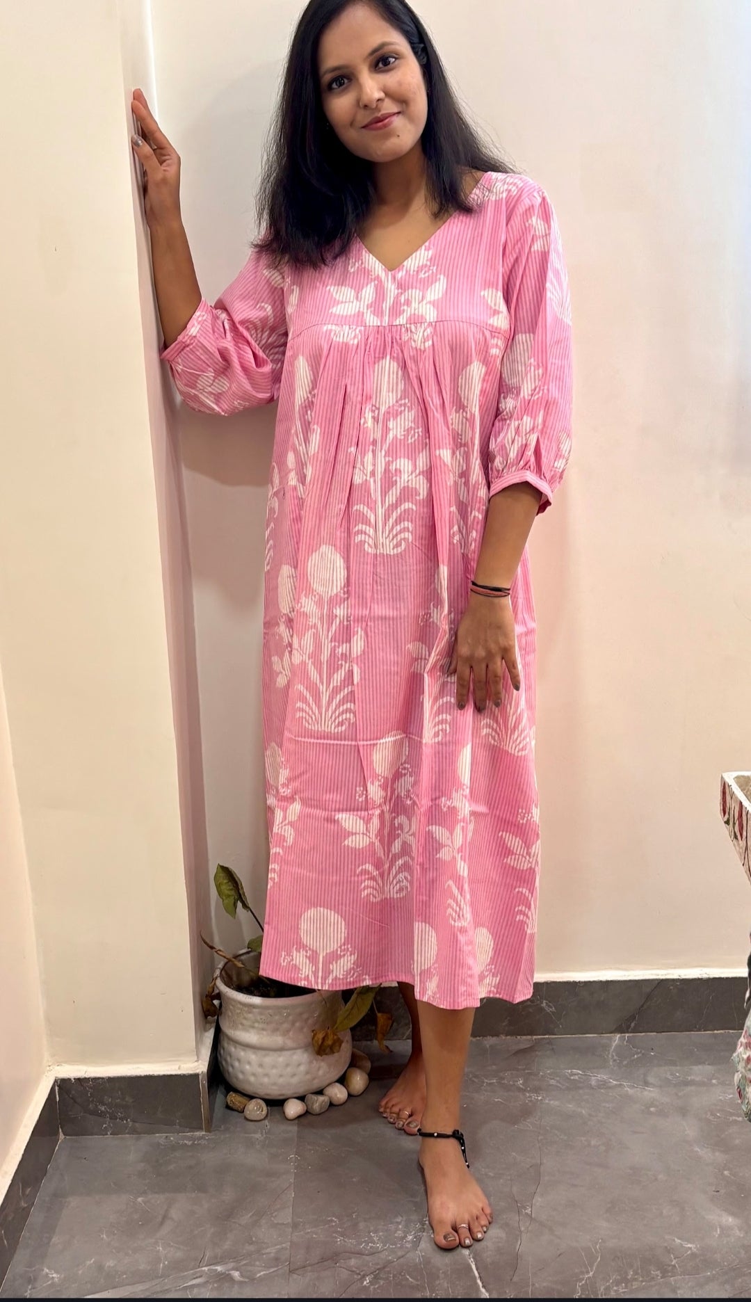 Blush Bloom Cotton Dress