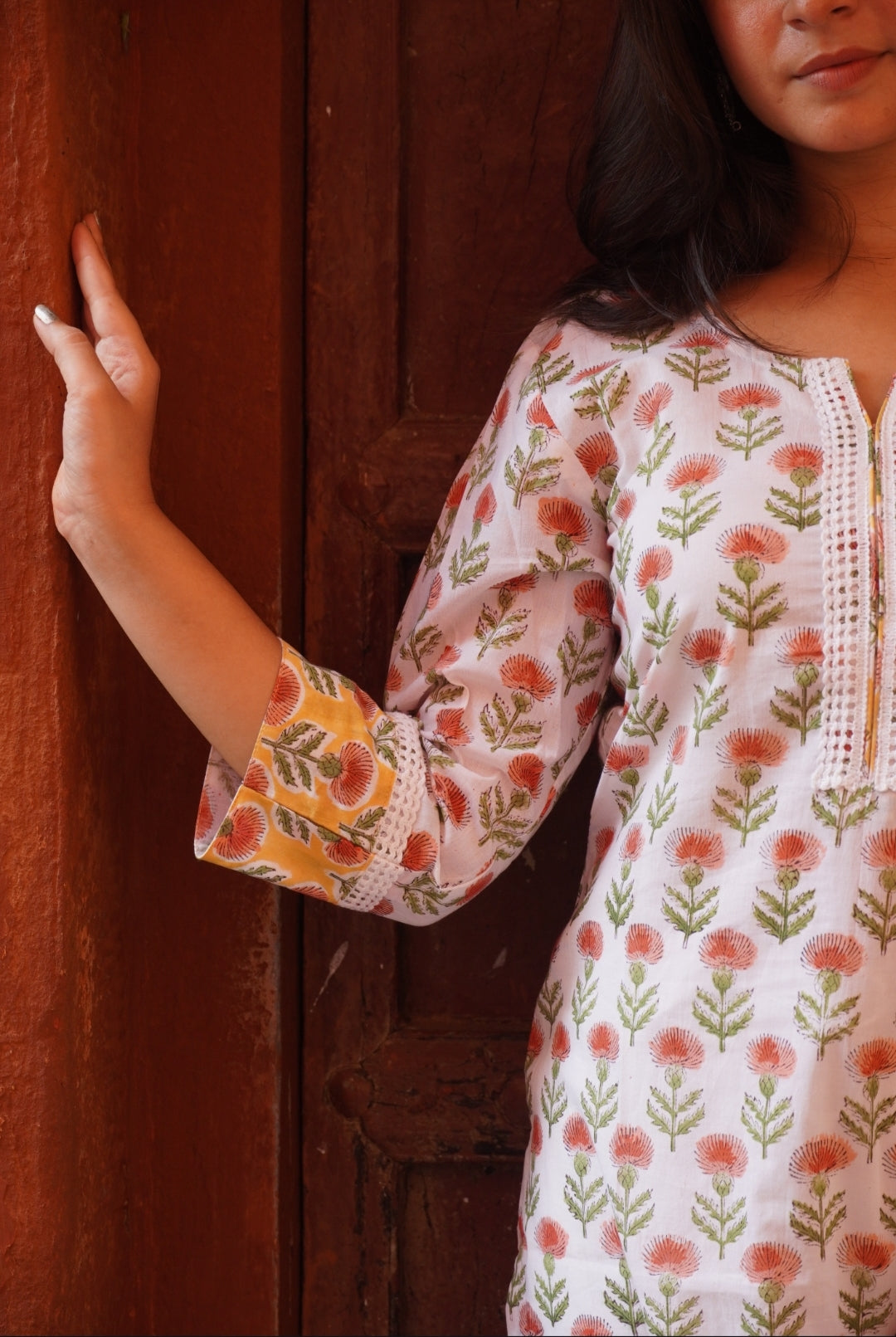 Gulbagh Hand block Cotton Kurti